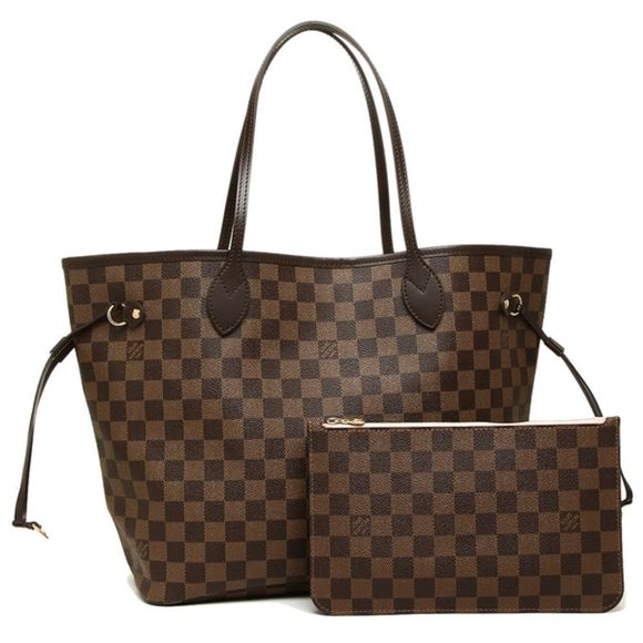 Louis Vuitton Neverfull MM Tote Bag Damier Ebene Rose Ballerine Light Pink - Picture 1 of 7